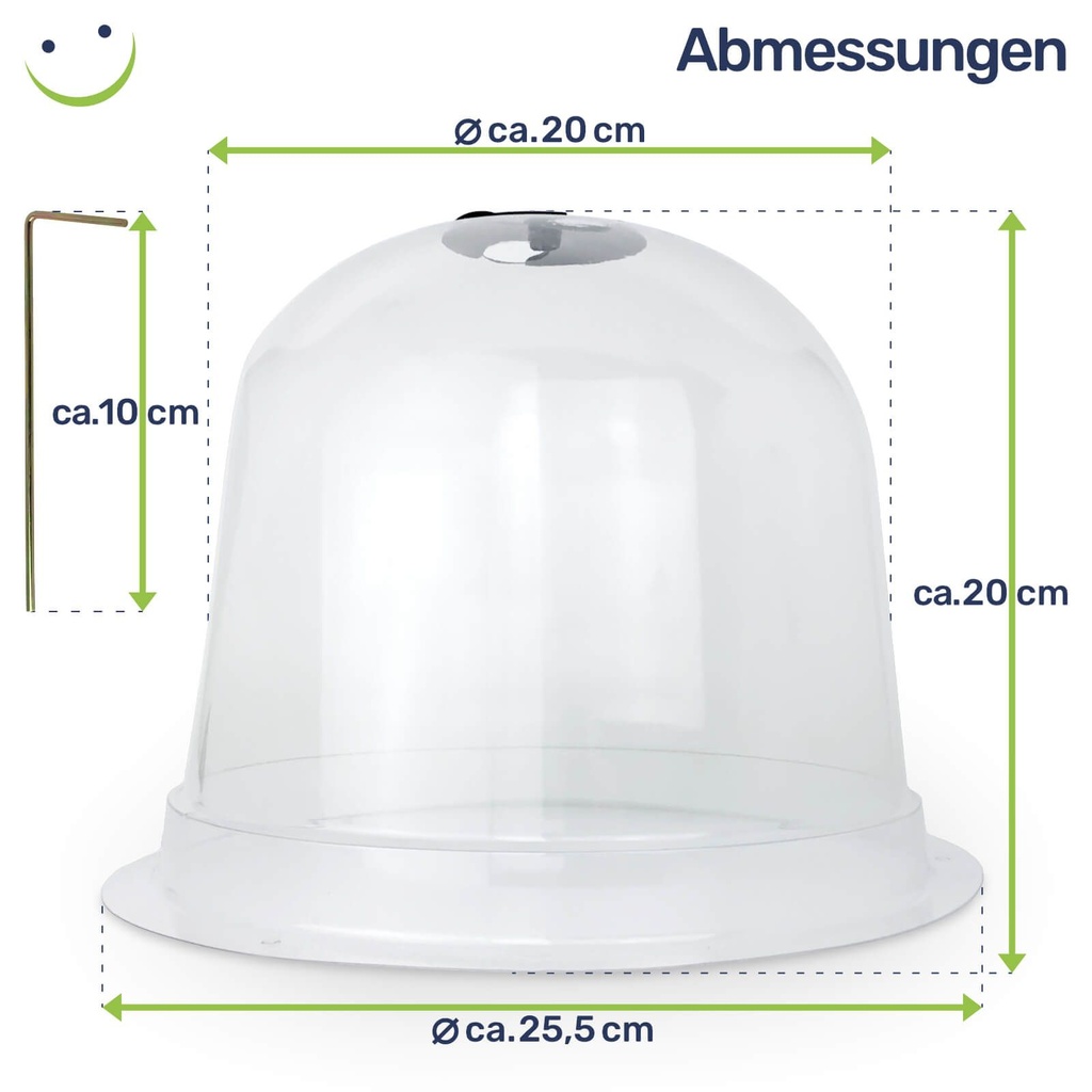 Minigewächshaus 3er Glockenförmig Schutz für Jungpflanzen Kunststoff – Galeriebild 6, Artikelnummer 17234