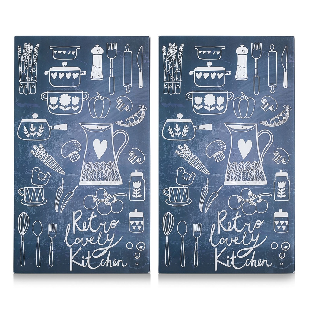 Zeller 2er Herdabdeckplatten "Lovely Kitchen" – Galeriebild 1, Artikelnummer 14798