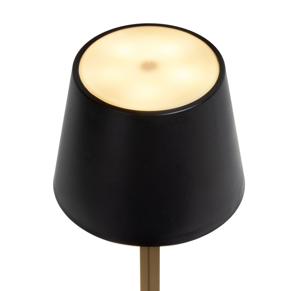 LED Tischlampe schwarz mit Touch Schalter Akku USB warmweiß 3 Modi – Galeriebild 4, Artikelnummer 18295