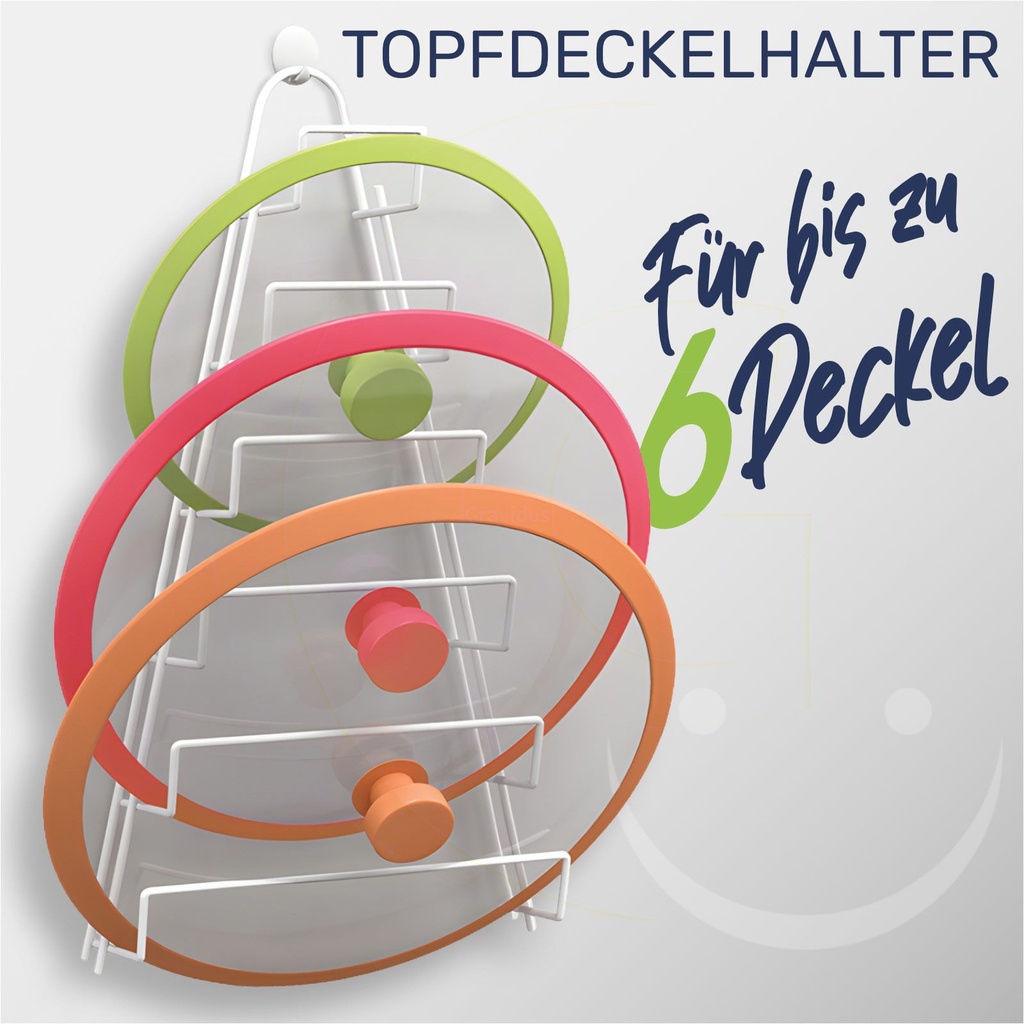 Topfdeckelhalter Deckelhalter Deckel Aufbewahrung für 6 Deckel – Galeriebild 4, Artikelnummer 12266