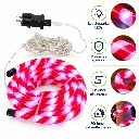 LED Lichterschlauch 6m, flexibel formbar rot / weiss – Galeriebild 1, Artikelnummer 18519