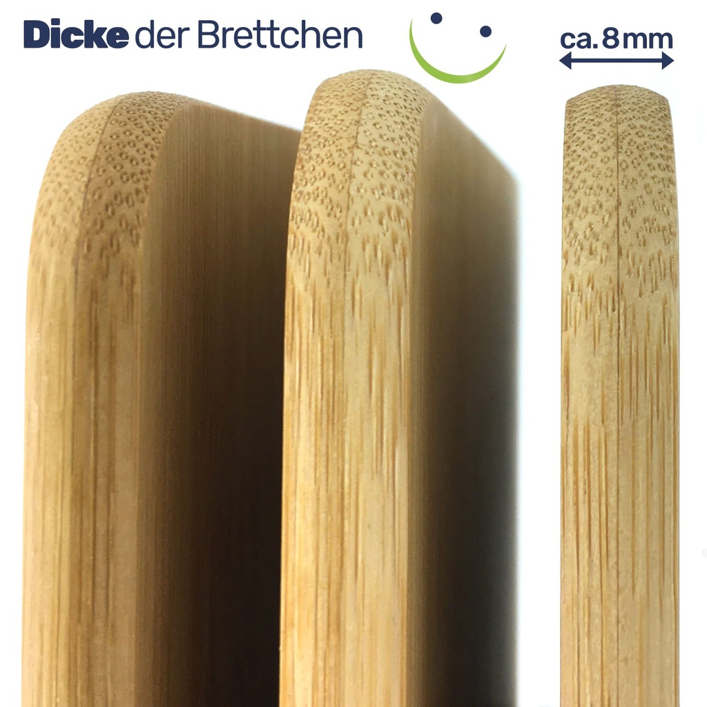 3er Set Bambusbretter Schneidebretter Brettchen – Galeriebild 5, Artikelnummer 17282