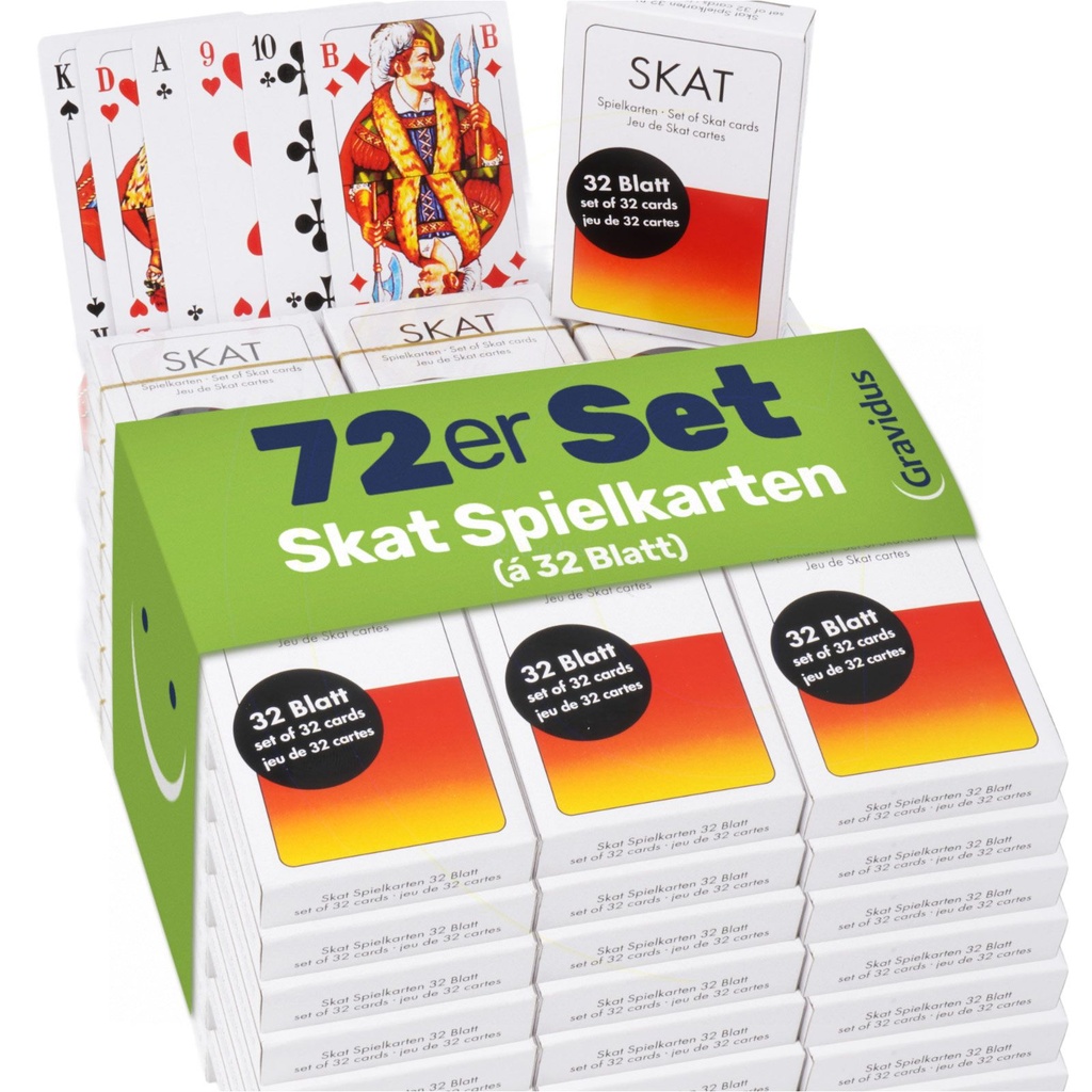 72er Set Skatkarten französisches Blatt 32 Spielkarten Kartenset – Galeriebild 1, Artikelnummer 2497
