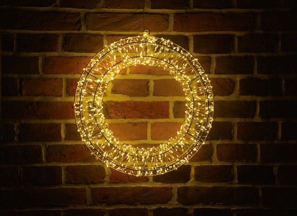 Lichterkranz 38cm mit 900 warmweißen LED und Timer für Innen und Außen – Galeriebild 3, Artikelnummer 18333