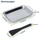 2er Set Edelstahl Grillpfannen ideal für Gemüse Fleisch Fisch Grillgut – Galeriebild 10, Artikelnummer 15831