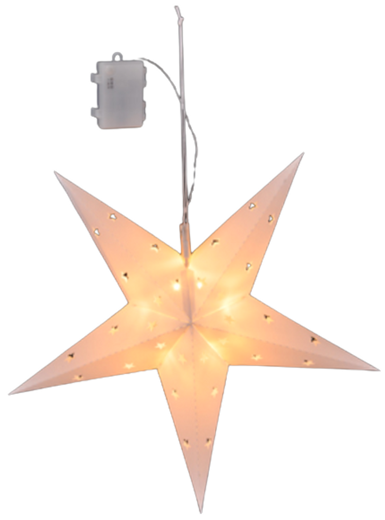 LED Weihnachtsstern mit Auto-Timer Adventsstern Leuchtstern Dekostern Stern Fensterdekoration – Galeriebild 1