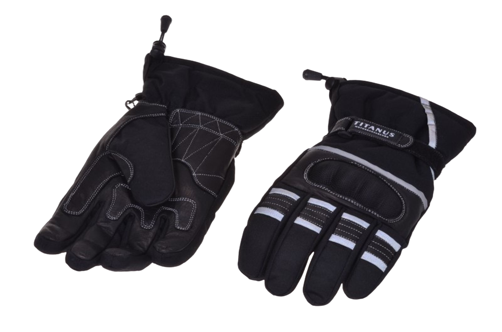 Motorrad Handschuhe Leder kurz schwarz M-XL