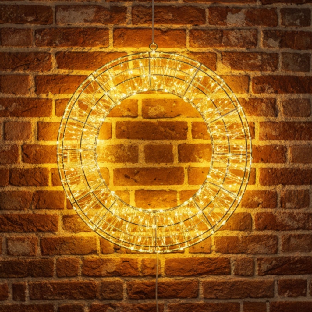 Lichterkranz 38cm mit 900 warmweißen LED und Timer für Innen und Außen