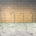 4er Set LED Zuckerstangen Gartenbeleuchtung