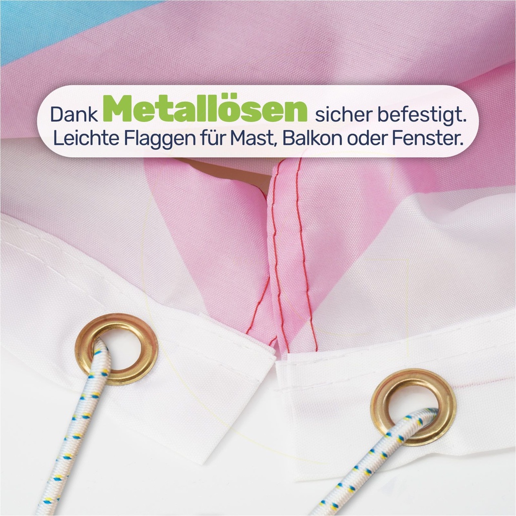 Pride LGBTQ+ Flagge 150x90cm mit Ösen – 8 Varianten zur Auswahl – Galeriebild 1, Artikelnummer 18087