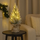 20 LED Weihnachtsbaum warmweiß Timer Batteriebetrieb Schneeoptik 45 cm – Galeriebild 1, Artikelnummer 18281