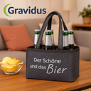 Flaschentasche Filz 6 Fächer Der Schöne und das Bier Tragetasche – Galeriebild 10, Artikelnummer 18097