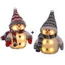 2er Set Dekofigur Schneemann LED Weihnachtsdeko – Galeriebild 3, Artikelnummer 13010