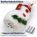 Dekorativer LED Schneemann 34 cm Innenbereich batteriebetrieben – Galeriebild 15, Artikelnummer 3818
