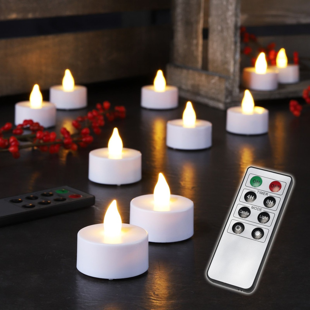 LED Teelichte 10er Set elektrische Teelichter – Galeriebild 2, Artikelnummer 13002