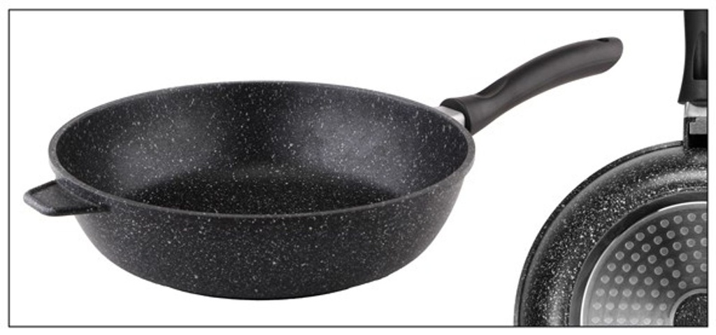 Aluguss Pfanne Ø28cm Induktion Granitoptik – Galeriebild 1, Artikelnummer 3179