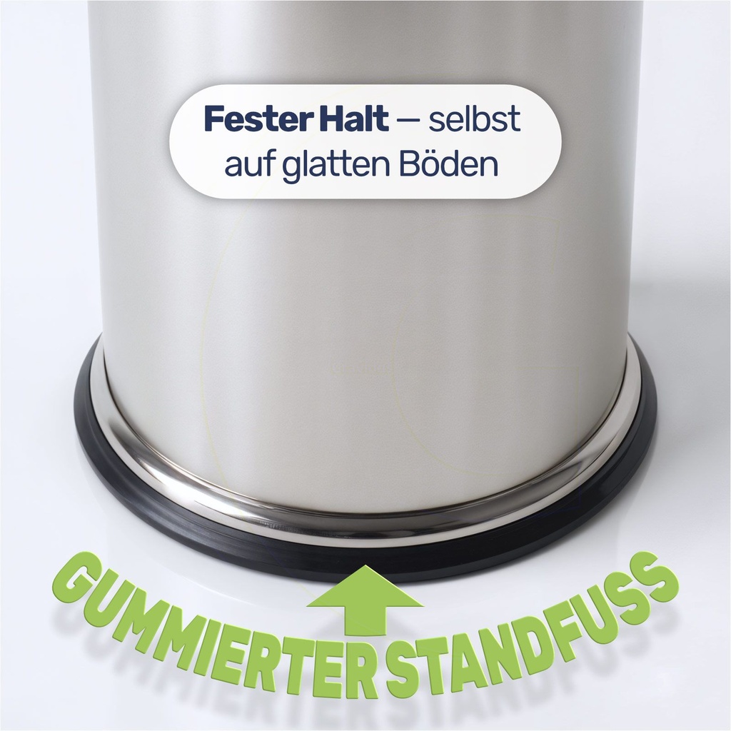 Standaschenbecher Edelstahl 54 cm Ascher mit integriertem Mülleimer – Galeriebild 3, Artikelnummer 18109