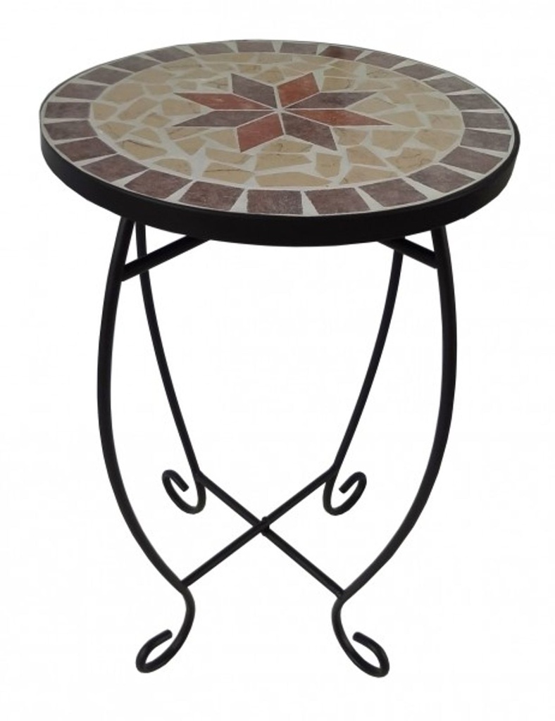 Mosaik Blumenhocker Blumenständer Mosaiktisch Beistelltisch Metall