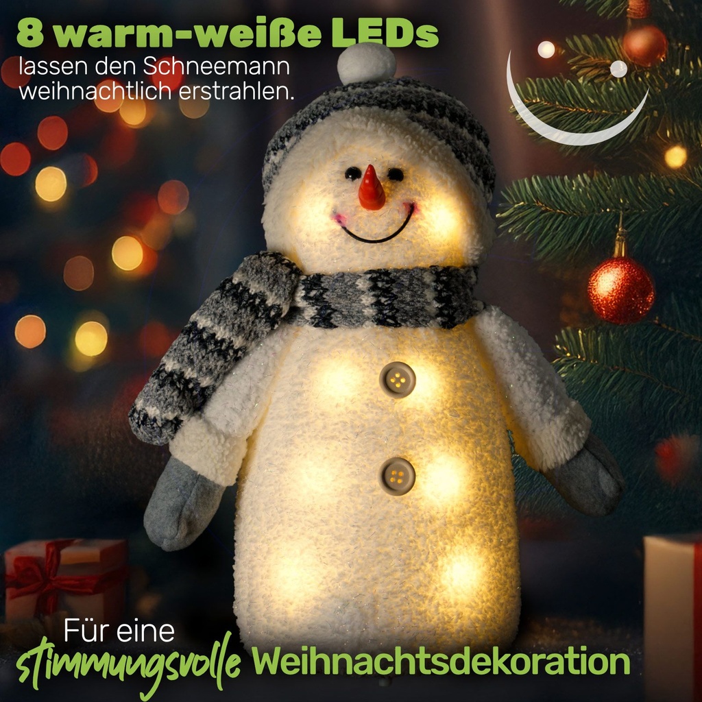 Deko Schneemann LED Weihnachten Figur – Galeriebild 1, Artikelnummer 3132