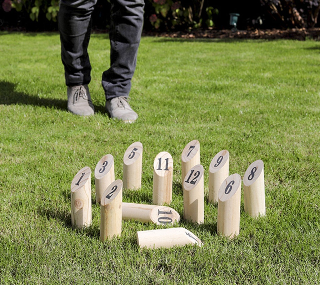 Finn-Kubb Spiel Nordisches Wurfspiel Gartenspiel Outdoor Holz – Galeriebild 1, Artikelnummer 2746
