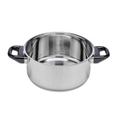 Edelstahl Bräter Kochtopf Bratentopf Topf Induktion mit Glasdeckel Ø 20 cm – Galeriebild 2, Artikelnummer 3236