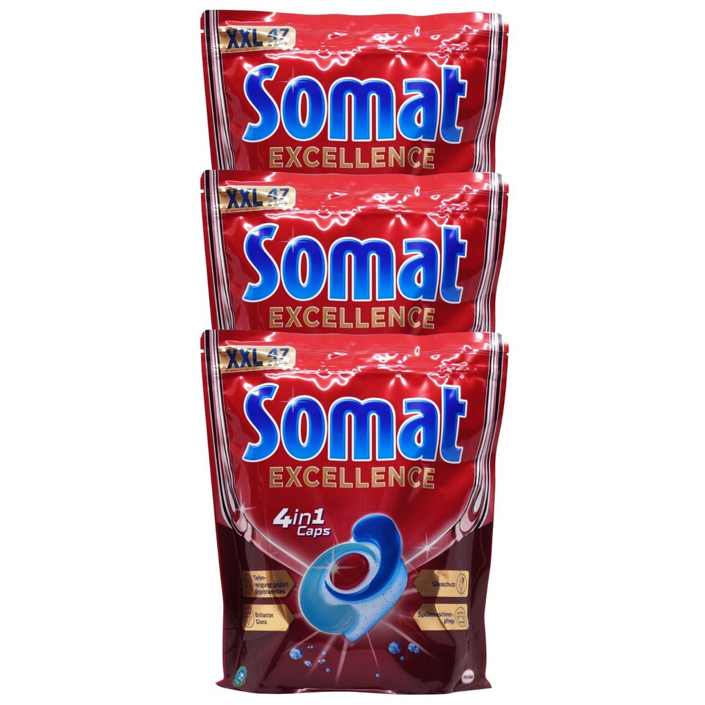 Somat Excellence 4-in-1 Spülmaschinen Caps 47 Stück Tiefenreinigung