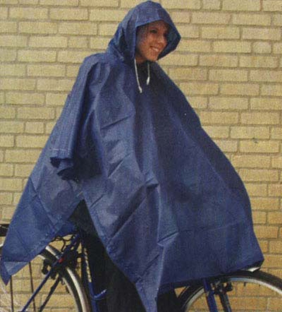Regenponcho Unisex mit Kapuze blau Regencape Regenjacke Universalgröße – Galeriebild 2, Artikelnummer 1043