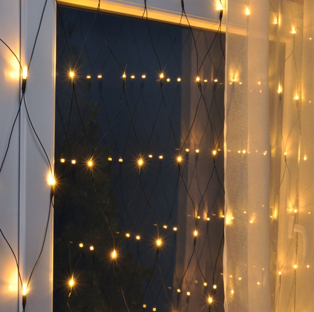 160 LED Lichternetz warmweiß 320x150 cm – Galeriebild 3, Artikelnummer 7404