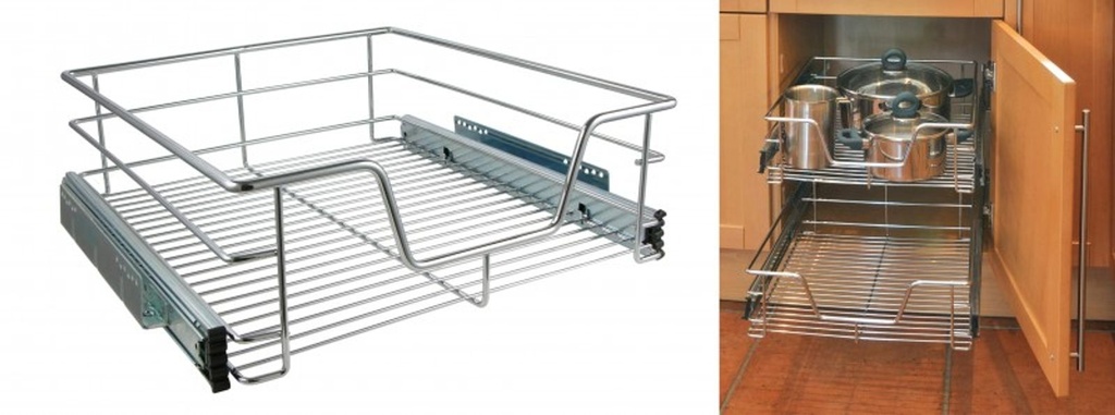 50 CM TELESKOP SCHUBLADE KÜCHEN KÜCHENREGAL REGAL KÜCHENSCHUBLADE NEU – Galeriebild 1, Artikelnummer 1417