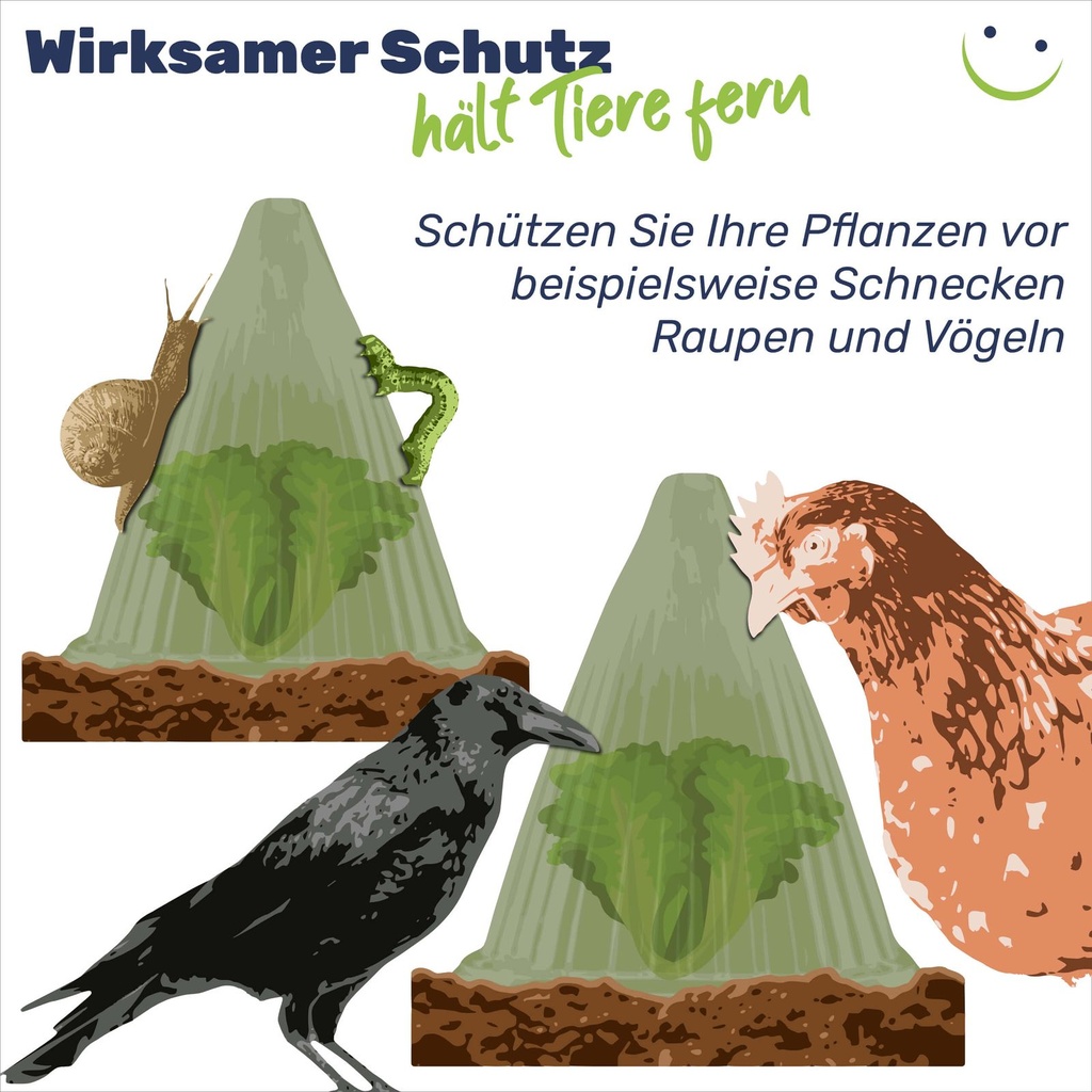 Pflanzenhut Pflanzenschutz Pflanzen Pflanzhilfe Gartenglocken Set – Galeriebild 5, Artikelnummer 17044