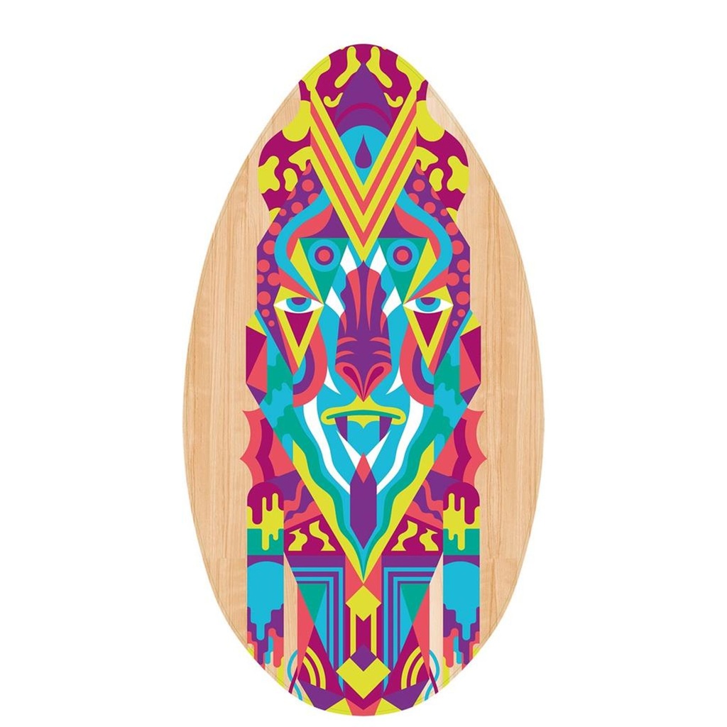 Skimboard Inca Holz 94 cm bunt für Strand & Flachwasser