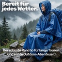 Regenponcho mit Kapuze blau Unisex – Galeriebild 4, Artikelnummer 14600
