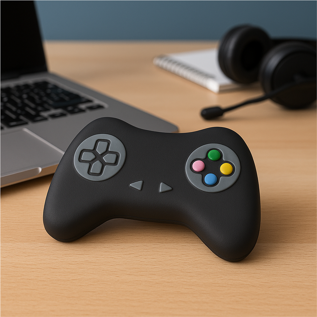 Antistress Ball Controller schwarz aus Kunststoff 11,5 cm – Galeriebild 2, Artikelnummer 18307
