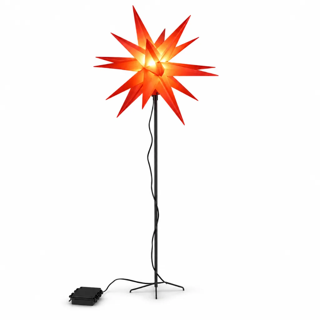 LED Gartenstecker PVC Stern, rot dia: 35 cm, Höhe: 90 cm – LED Gartenstecker PVC Stern, rot dia: 35 cm, Höhe: 90 cm – Galerie 1, Artikelnummer 18514