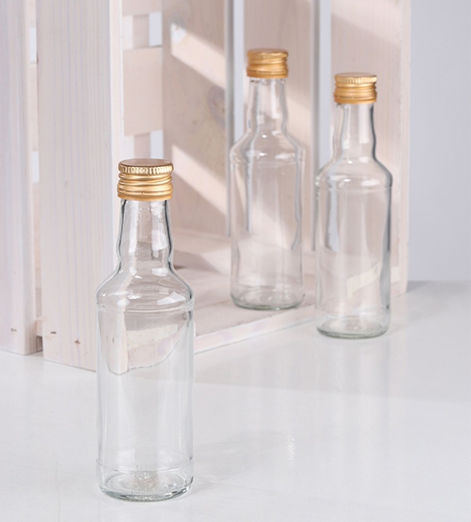 Schraubflaschen Glas 200ml Set