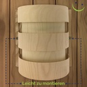 Sauna Lampenschirm Holzblendschirm L200xB195xH165mm – Galeriebild 3, Artikelnummer 1511