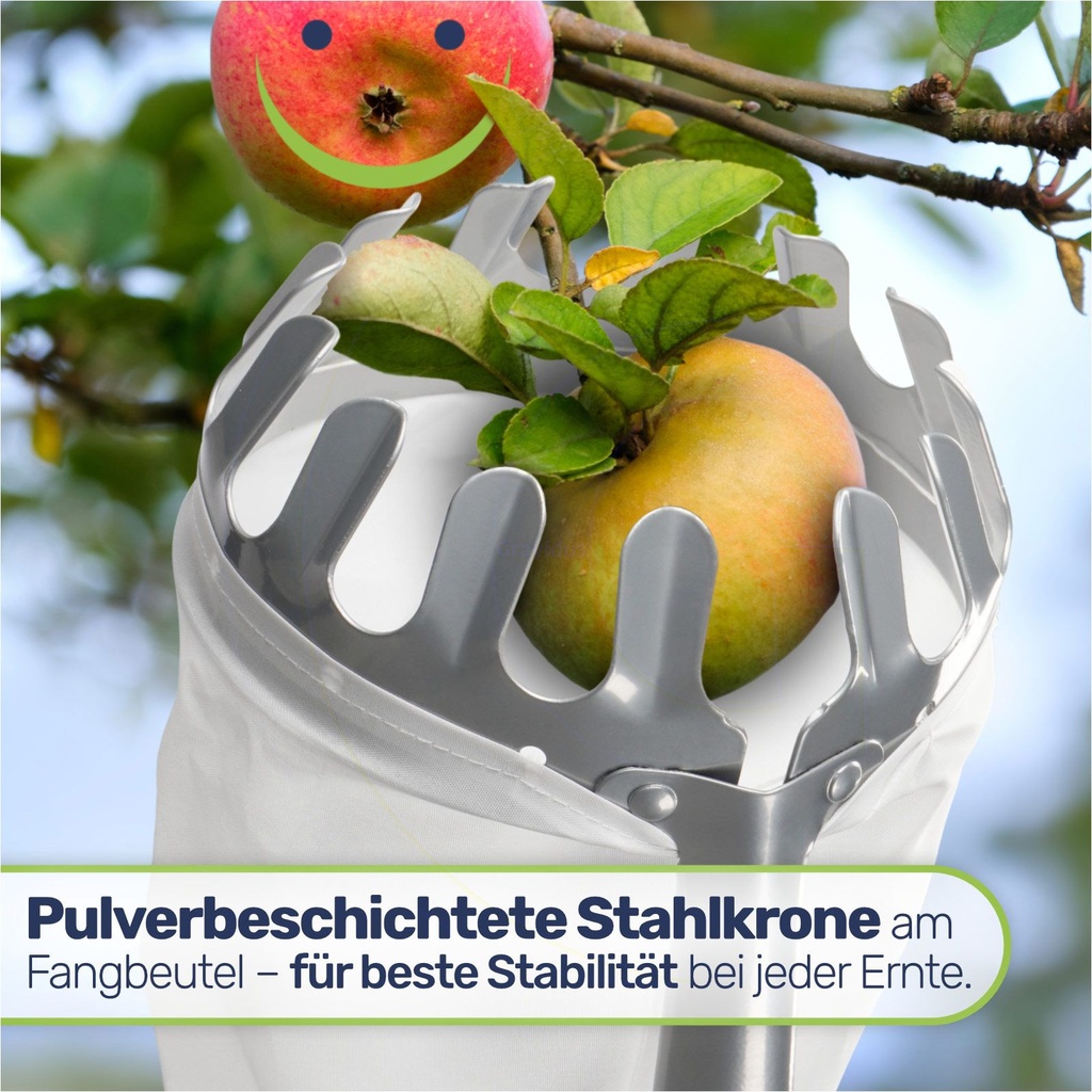 Praktischer Obstpflücker mit Teleskopstange Ideal für Äpfel und Birnen – Galeriebild 7, Artikelnummer 2941