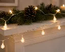 10 LED Lichterkette Weihnachten Beleuchtung Kette mit Perlen Warmweiß – Galeriebild 1, Artikelnummer 8511