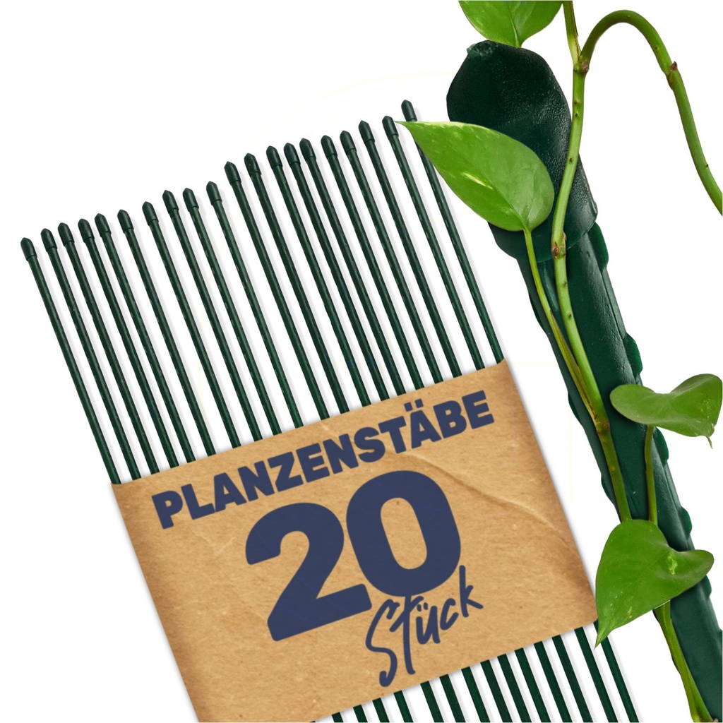 Pflanzstab Rankhilfe Stahl mit Kunststoff Ummantelung grün 120 cm