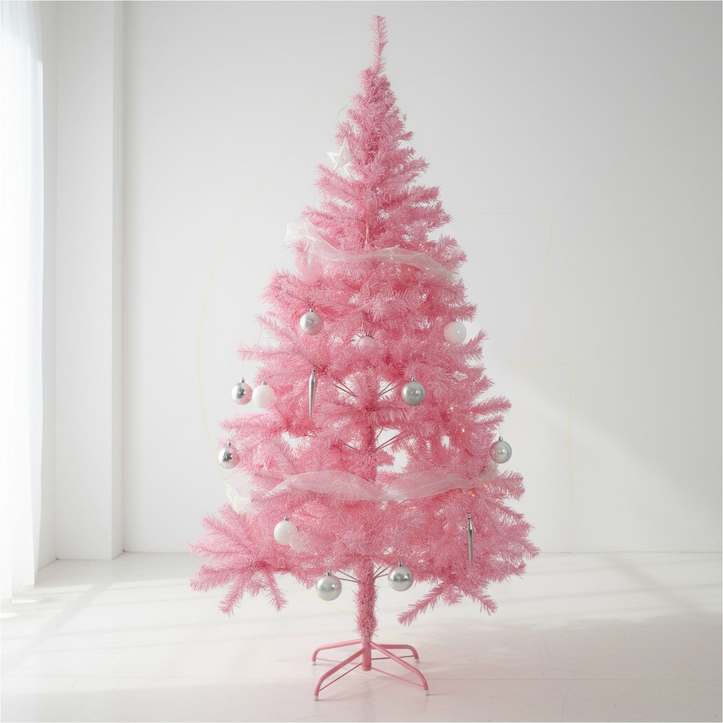Künstlicher Weihnachtsbaum 180 cm pink mit Metallständer 600 Zweigen – Galeriebild 3, Artikelnummer 7274