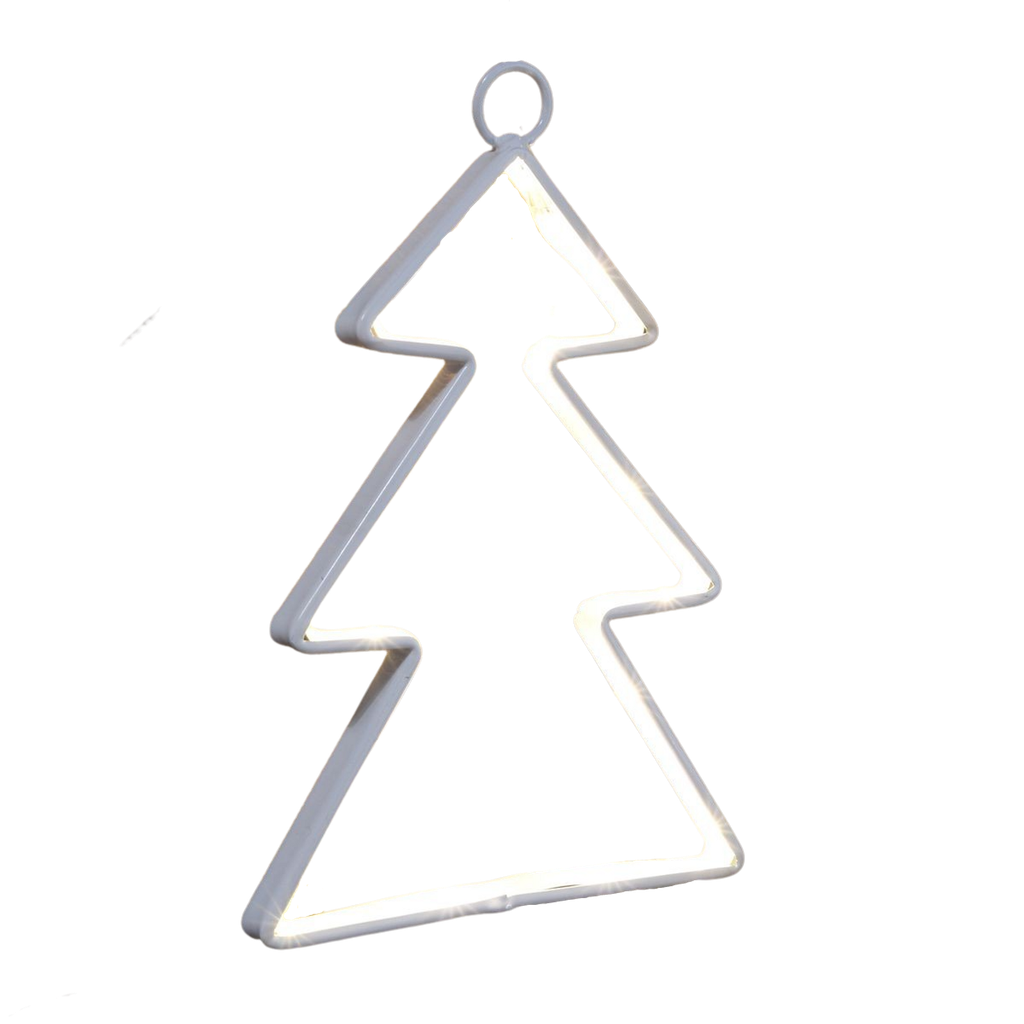 Weihnachtsbaum LED Metall in Weiß
