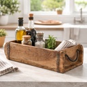 Deko Holzkiste Ziegelform aus recyceltem Holz mit Metallgriff 33x16 cm – Galeriebild 10, Artikelnummer 18213