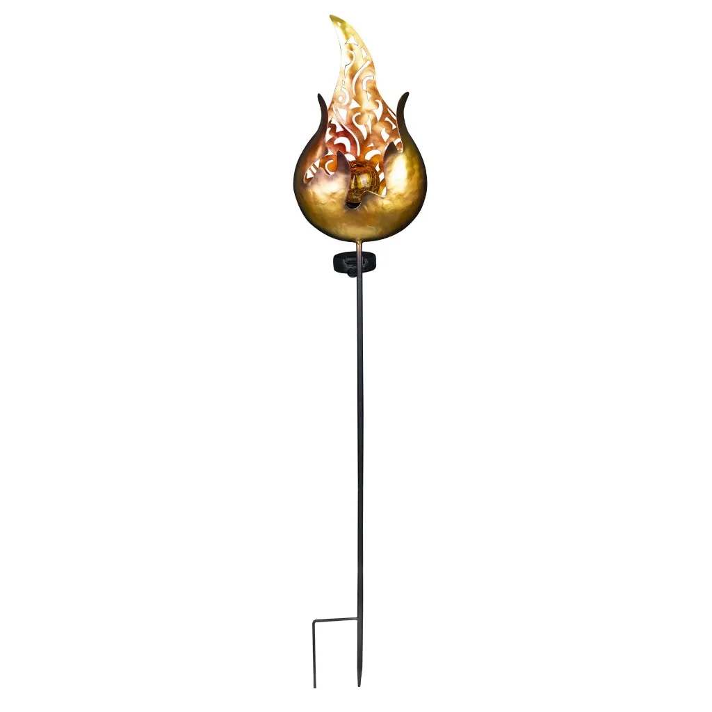 2er Solar Gartenstecker Set "Feuer" ca. 17 x 7 x 92 cm – Galeriebild 1, Artikelnummer 18509