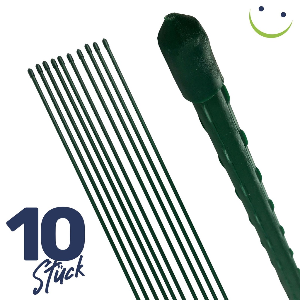 Pflanzstab Rankhilfe Stahl mit Kunststoff Ummantelung grün 90 cm – Galeriebild 2