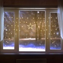 LED Sternenvorhang 140x95 cm 90 LED's warmweiß Fensterdekoration – Galeriebild 1, Artikelnummer 17001