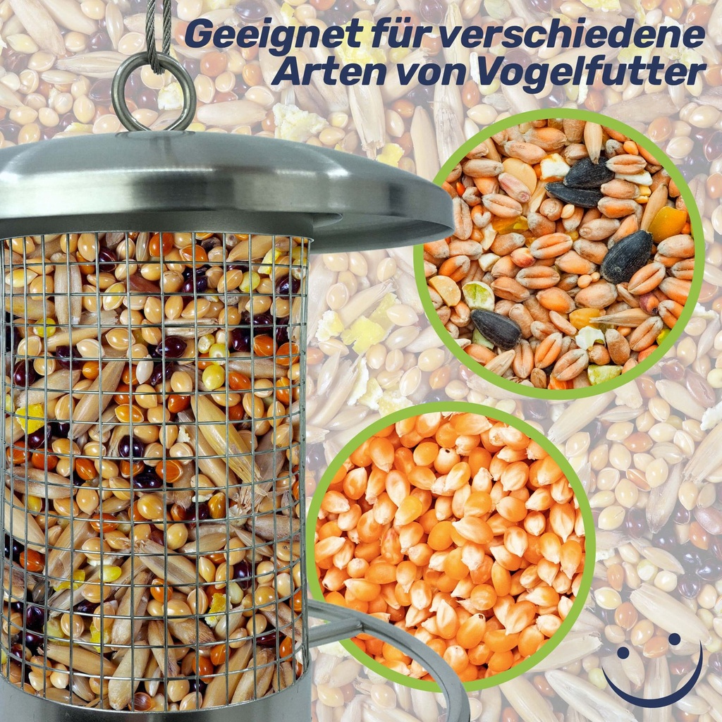 Edelstahl Vogelfutterstation wetterbeständig Vogel Futterstation – Galeriebild 5, Artikelnummer 1441