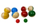 Boule Set Holz: 8 Kugeln, 2 Zielbälle, Korb – Galeriebild 3, Artikelnummer 15537