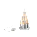 Stimmungsleuchter mit 33 LED rund, silber mit Timer – Galeriebild 1, Artikelnummer 18513