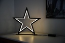 LED Metallstern schwarz 34 cm mit 70 warmweißen LEDs für Innen – Galeriebild 1, Artikelnummer 18189