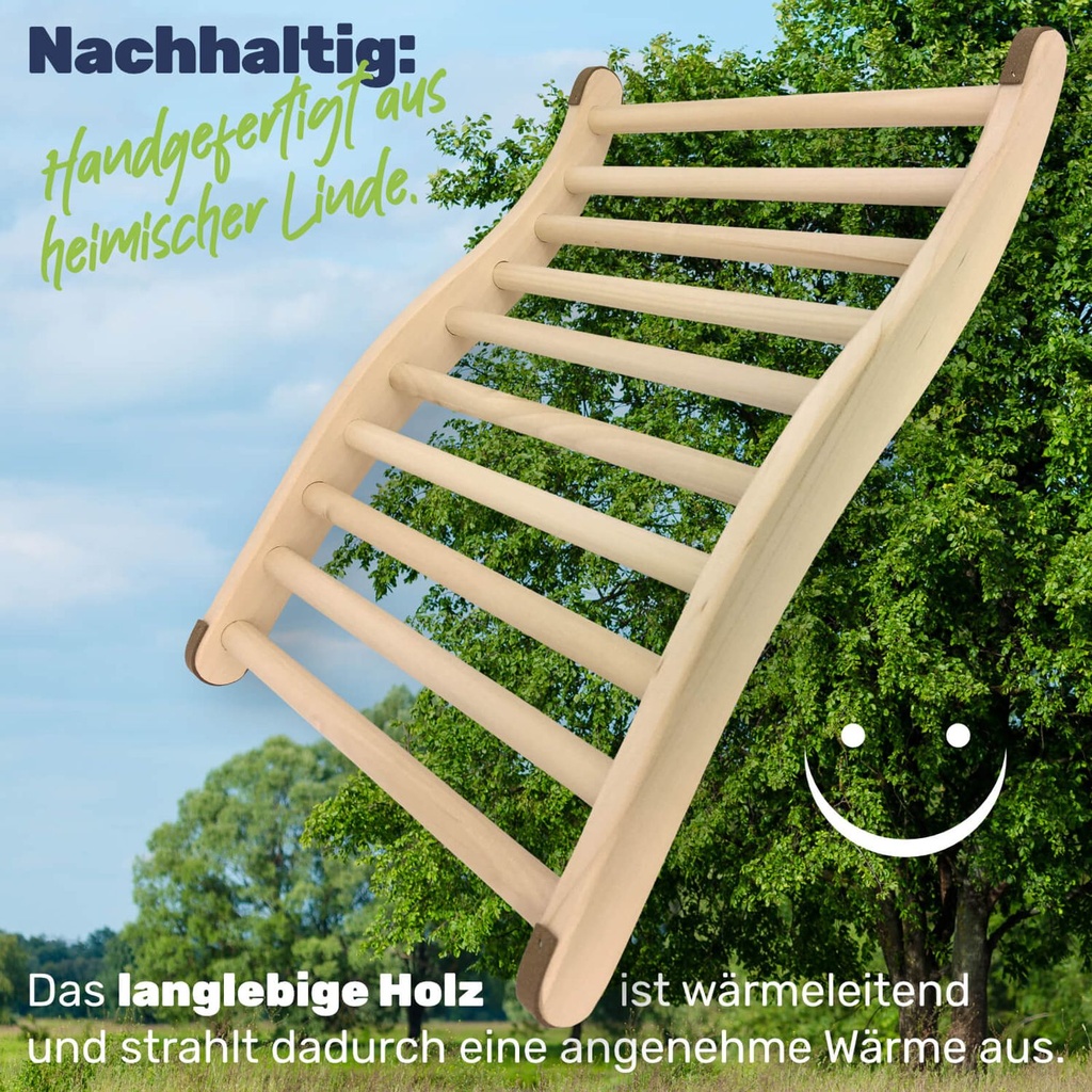 Rückenlehne ergonomische S-Form Sauna Saunazubehör Holz – Galeriebild 3, Artikelnummer 1509